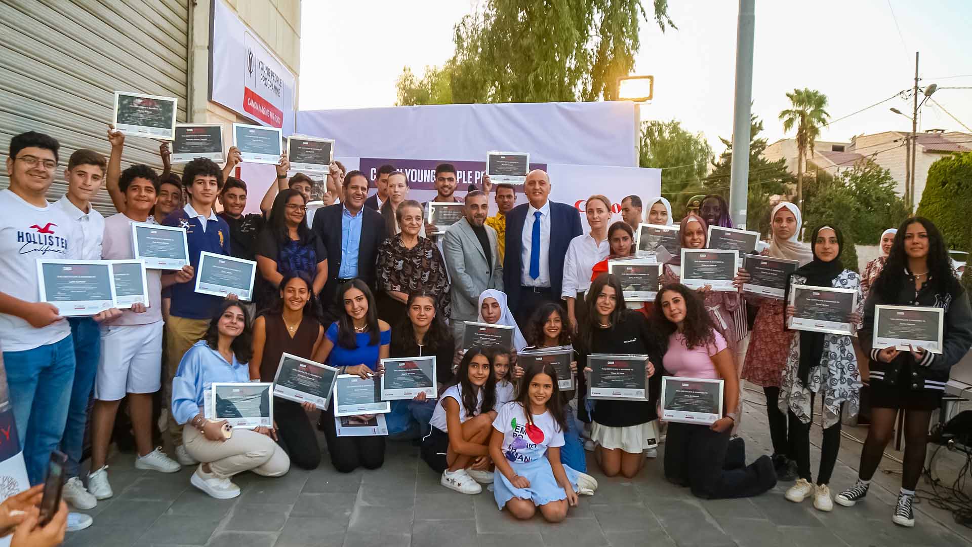 Canon celebrates the triumphs of the “young people programme” students in jordan with stories that matter